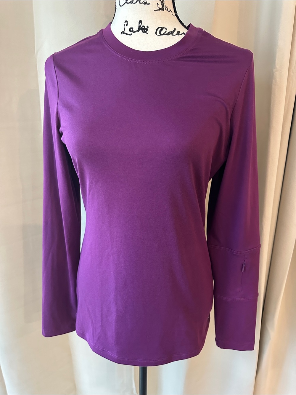 White Cross Women's Long Sleeve super soft Crew Neck scrub top size S